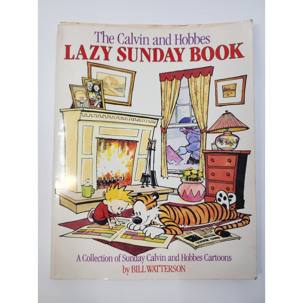 Calvin and Hobbes Lazy Sunday Book Bill Watterson‎ 1989 First Edition 0836218523